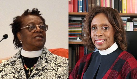 The Rev. Patricia A. Davenport (left) and Rev. Viviane Thomas-Breitfeld are the first African-American women bishops of the Evangelical Lutheran Church in America.