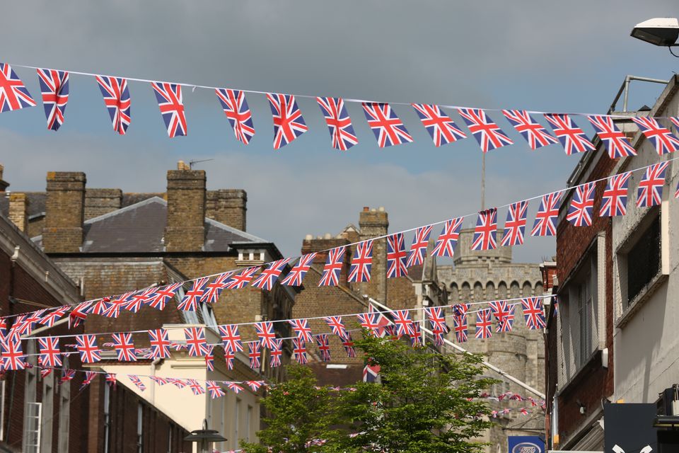 Bunting has been put up in Windsor ahead of the wedding