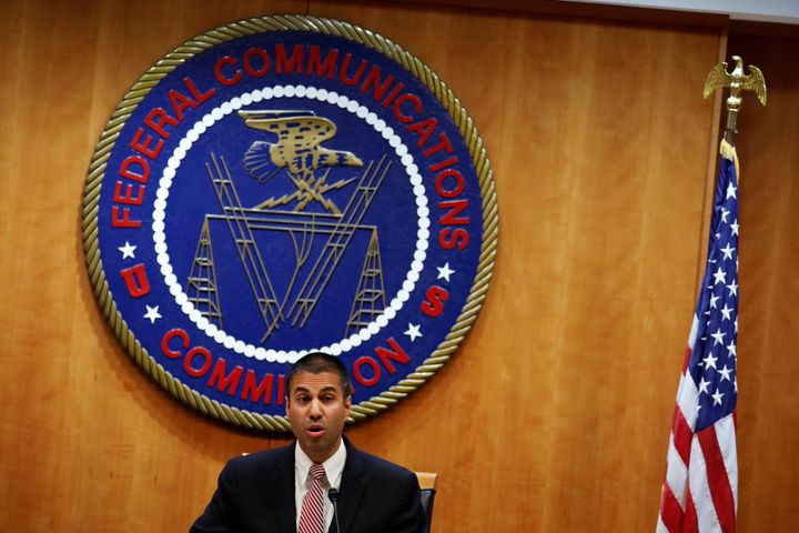 The FCC in December repealed the Obama-era “net neutrality” rules. FCC Chairman Ajit Pai speaks ahead of that vote in Washington.
