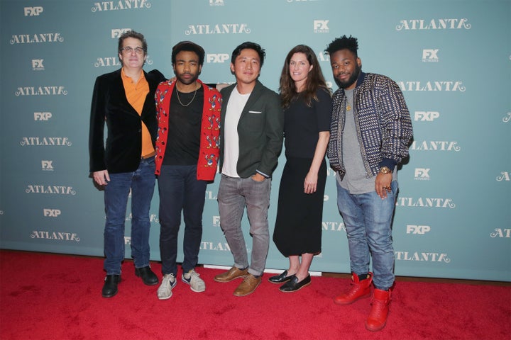 Writer and producer Paul Simms, actor, writer and executive producer Donald Glover, director Hiro Murai, executive producer Dianne McGunigle and writer Stephen Glover attend the "Atlanta" For Your Consideration Event on June 5, 2017, in New York City.