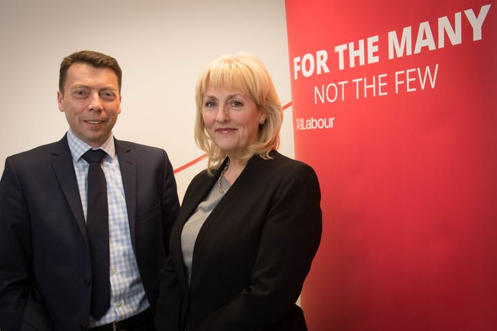 Former Labour general secretary Iain McNicol and his successor Jennie Formby