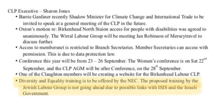 A motion passed by a local Labour party