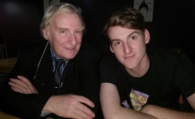 Seamas OReilly with his dad Joe. The family's home straddles the border between Donegal and Derry. 