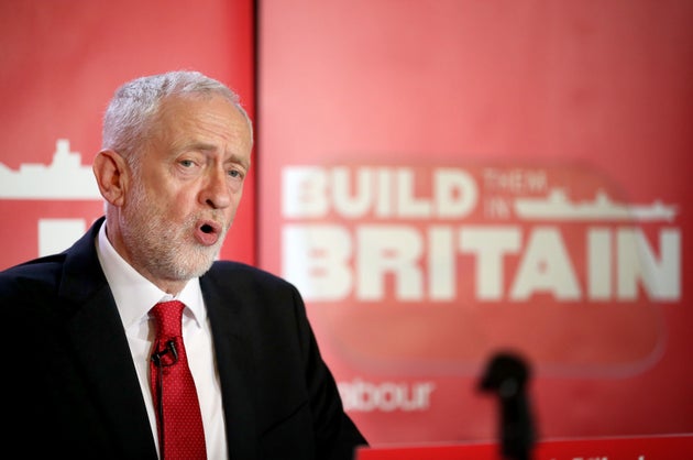 Labour leader Jeremy Corbyn at the Fairfield Ship Building Museum in Glasgow