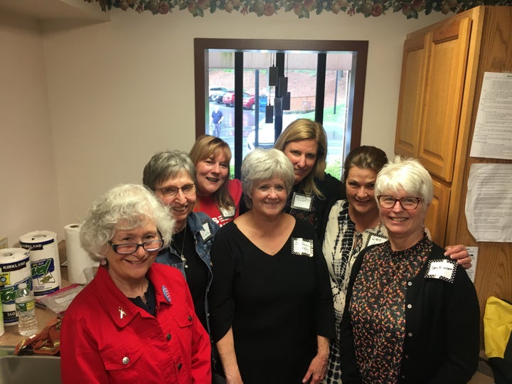 The Lehigh Valley anti-Trump "Resistance," from left to right: Carol Front, Kae Tienstra, Rossanna Krick, Barbara Connolly, Melissa Sundahl, Diane Visco, and Beth Wernham.