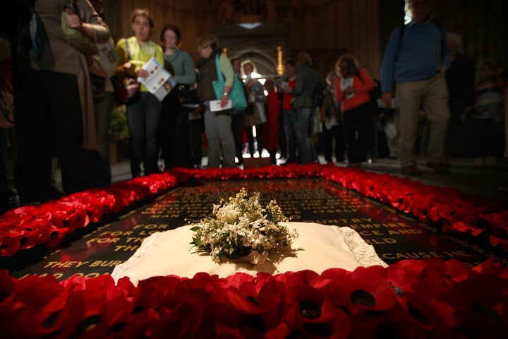 The bridal bouquet Kate held on her wedding day was placed on the Grave of the Unknown Warrior at Westminster Abbey.