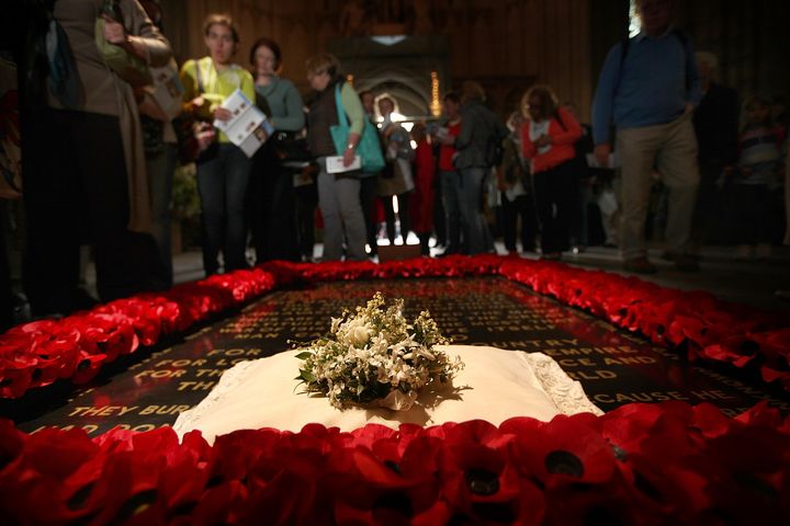 The bridal bouquet Kate held on her wedding day was placed on the Grave of the Unknown Warrior at Westminster Abbey.