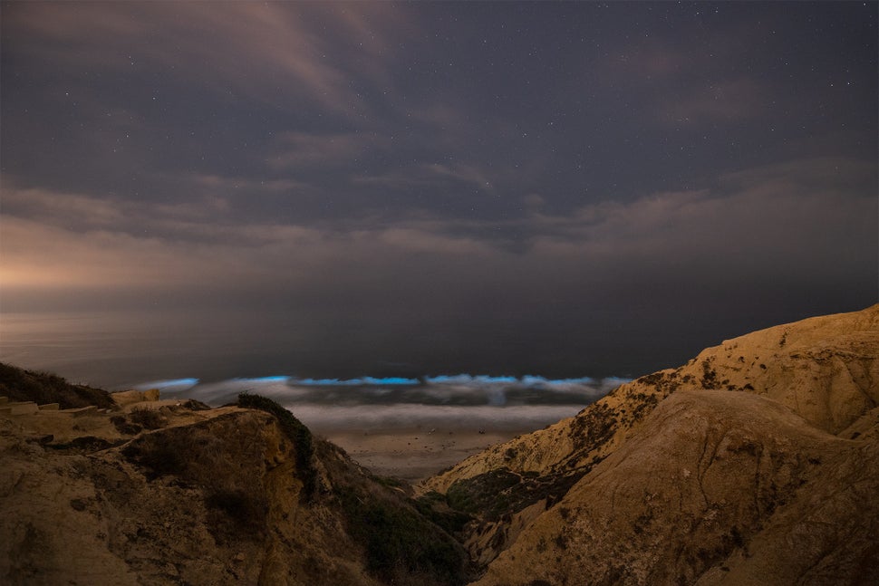 Red Tide Produces Glowing Waves Off The California Coast