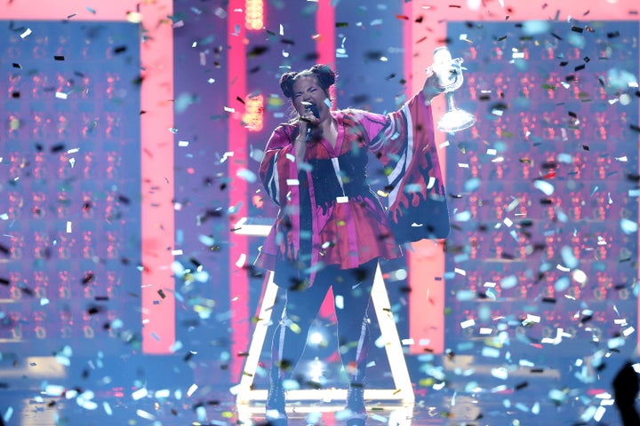 Netta during the Eurovision final