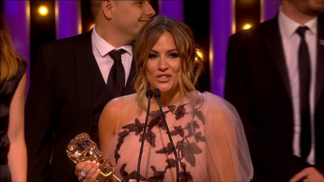 Caroline laughed off the incident in her acceptance speech