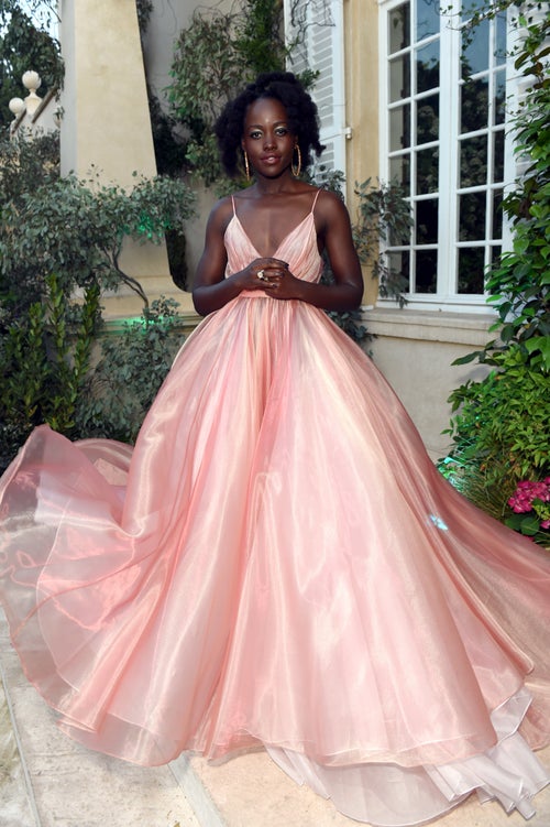 lupita pink dress Lupita Cardoza Pink Floral Print Maxi Dress Wedding Guest Women Summer Party Formal Gowns Slim Fit Spaghetti Strap Halter Mesh Pencil Hem El,Petite XX