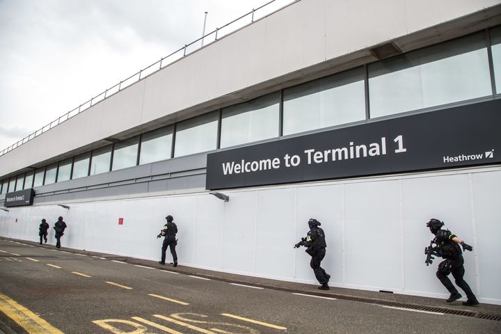 More than a thousands people took part in a huge anti-terror drill at Heathrow's deserted Terminal One this weekend.