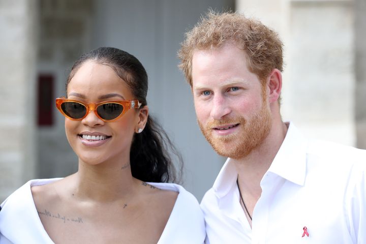 Rihanna and Prince Harry in Bridgetown, Barbados, in 2016.