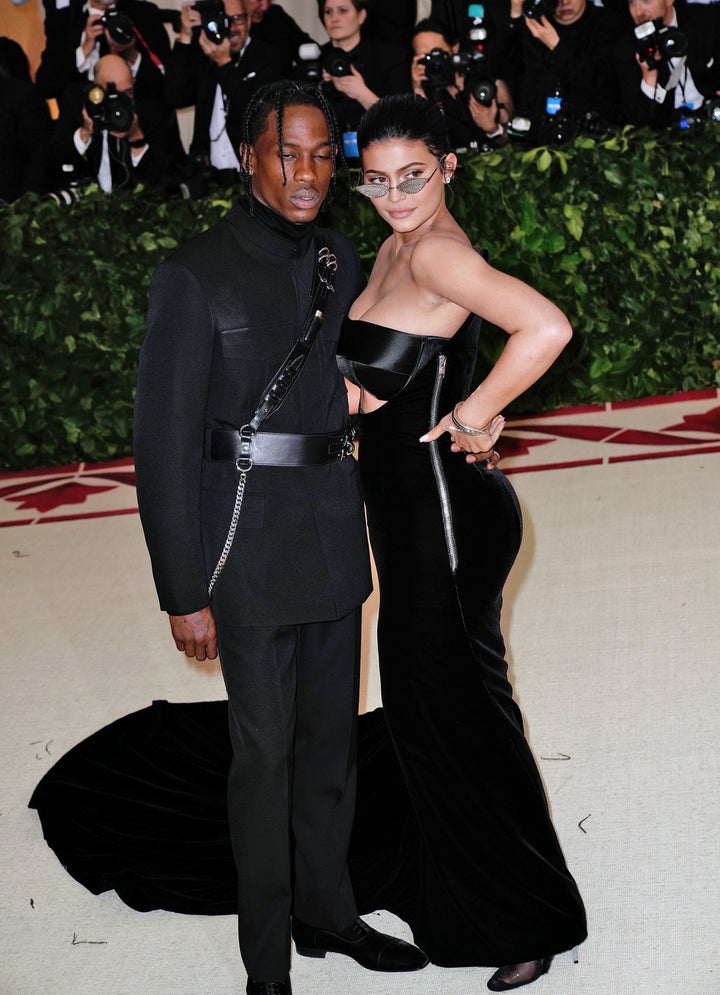 Kylie Jenner and Travis Scott attends Heavenly Bodies: Fashion & The Catholic Imagination Costume Institute Gala at Metropolitan Museum of Art.