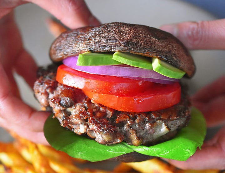 That's a portobello bun on that gorgeous burger.