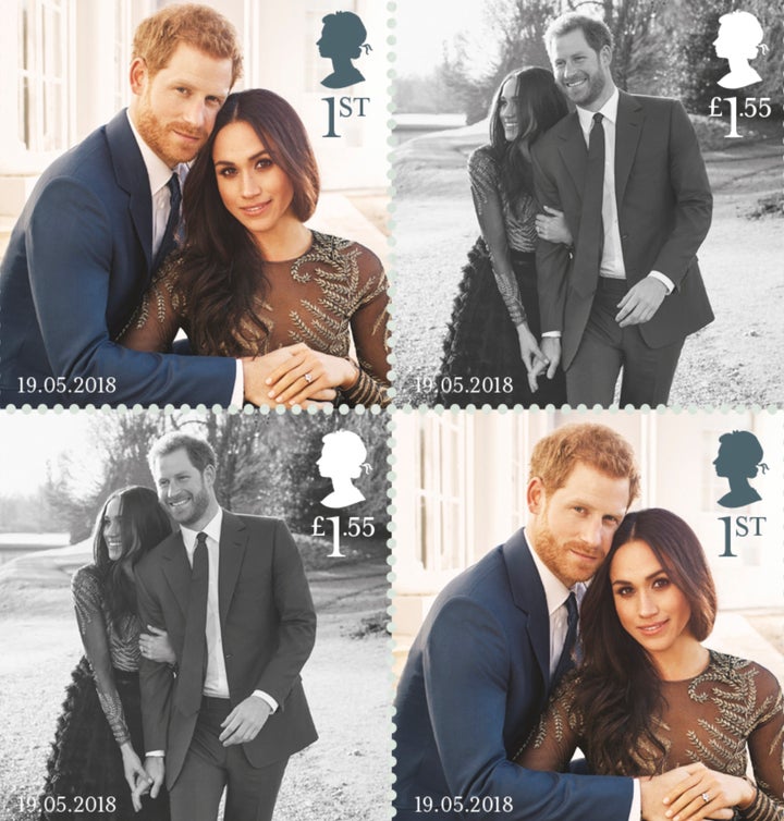 The U.K.'s Royal Mail is commemorating Saturday's royal wedding between Prince Harry and Meghan Markle with a set of postage stamps.