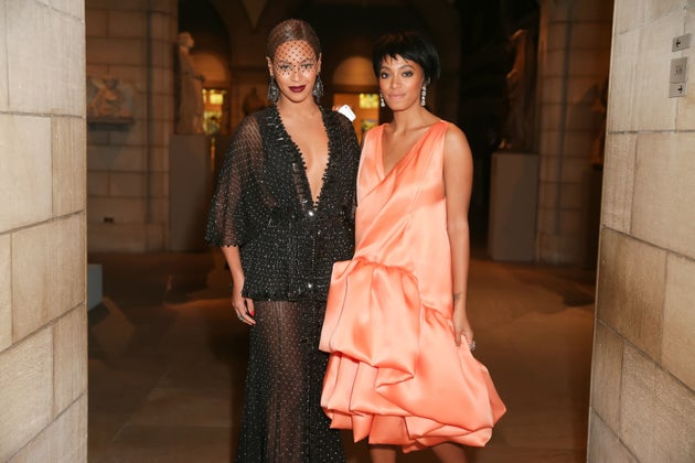 Beyonce and Solange on the night it took place