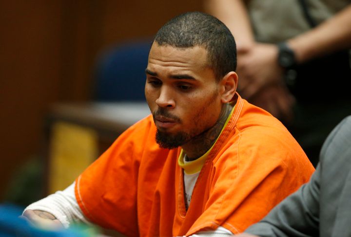 Chris Brown later pleaded guilty to assault 