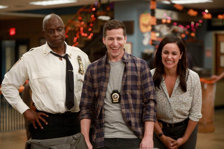  Andre Braugher, Andy Samberg and Melissa Fumero in "Brooklyn Nine-Nine."