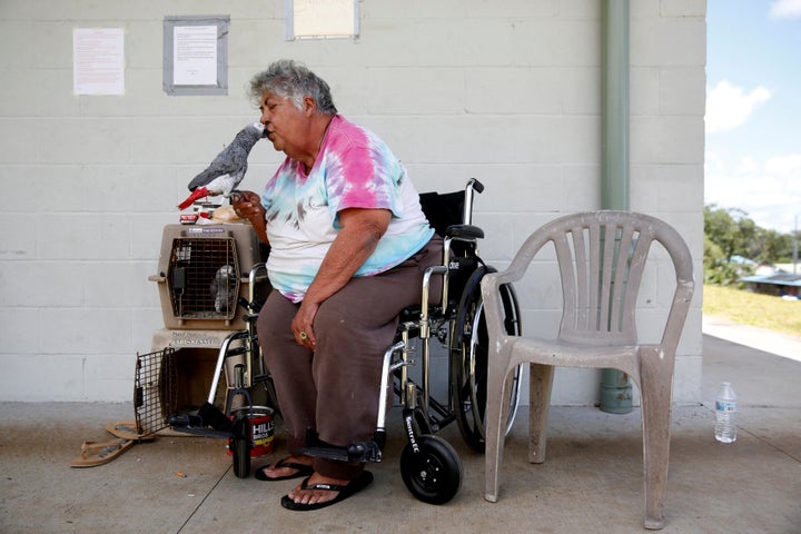 Linda Dee Souza, 72, of Kalapana-Seaview, waited at a Red Cross evacuation center in Pahoa.