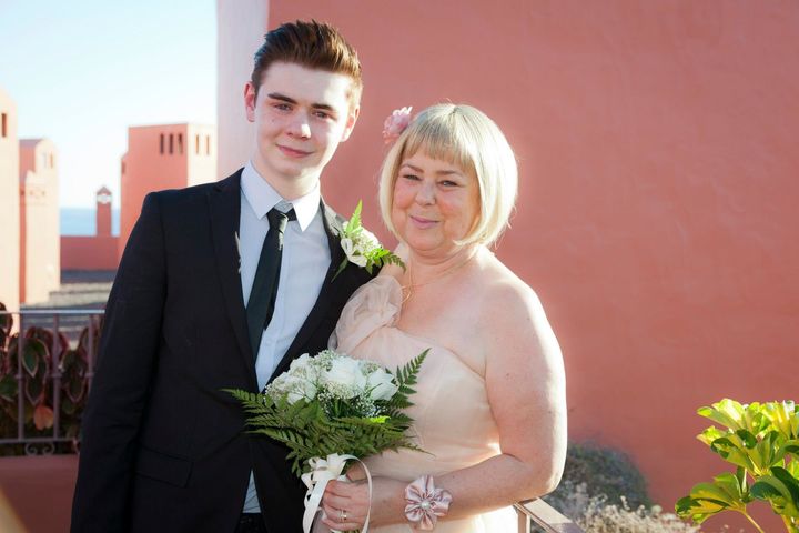 Ryan with his mum, Krista. 