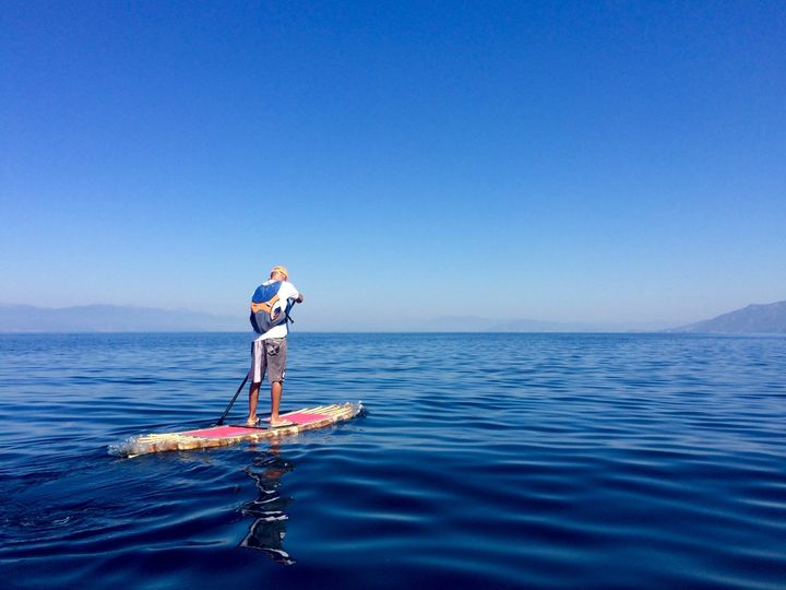 Again, paddling on Lake Ohrid