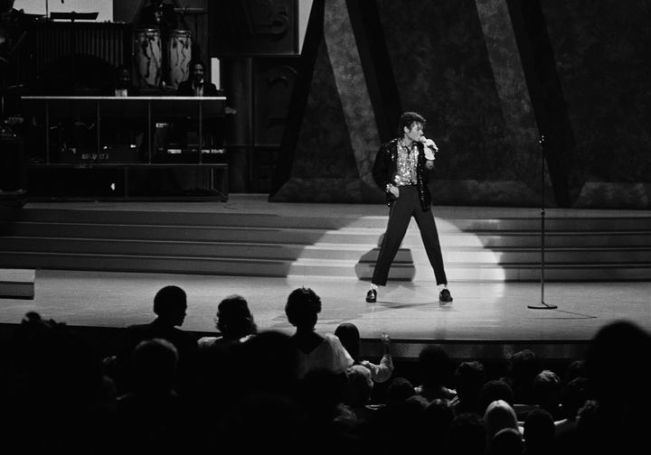 Michael Jackson's Billie Jean performance depicted through paintings