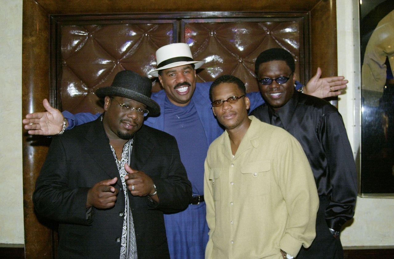Cedric the Entertainer, Steve Harvey, D.L. Hughley and Bernie Mac, stars of "The Original Kings of Comedy," at Planet Hollywood in 2000.