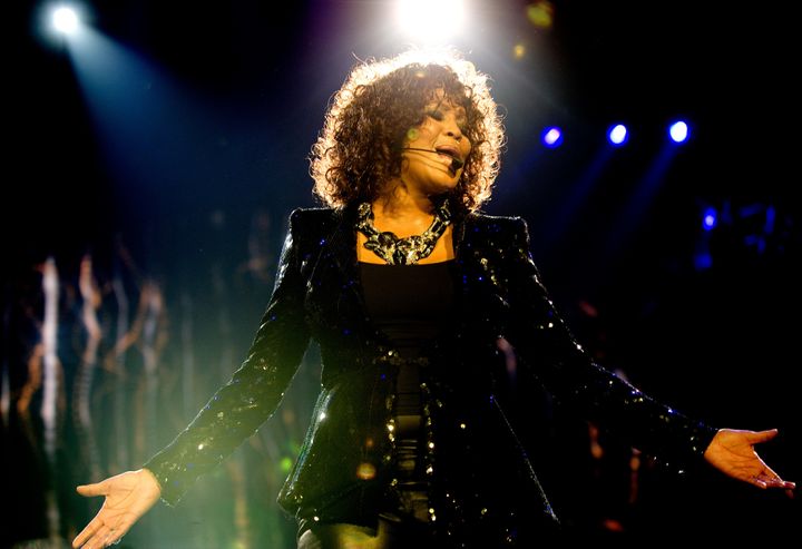 Whitney Houston performing in 2010.