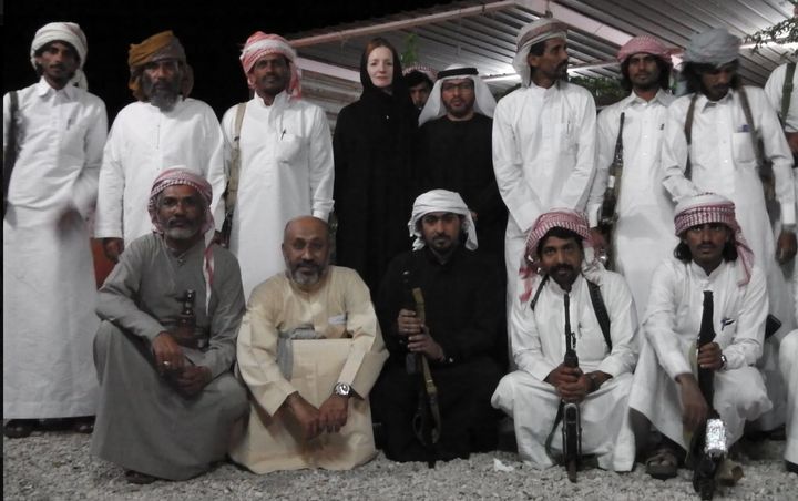 British academic and Yemen expert Dr Elisabeth Kendall with al-Mahra tribespeople