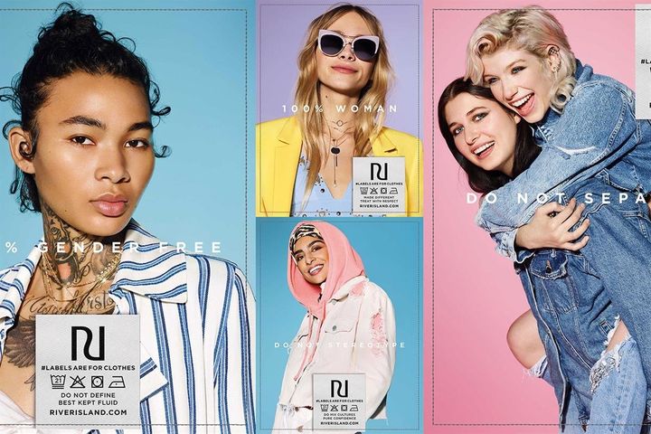 River Island's Spring campaign has been praised for featuring a diverse model line-up.