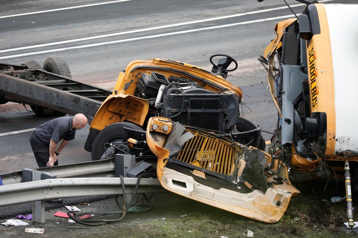 The scene at Thursday's crash.