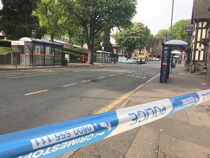 Police activity at the scene where a 16-year-old was found with serious stab wounds.