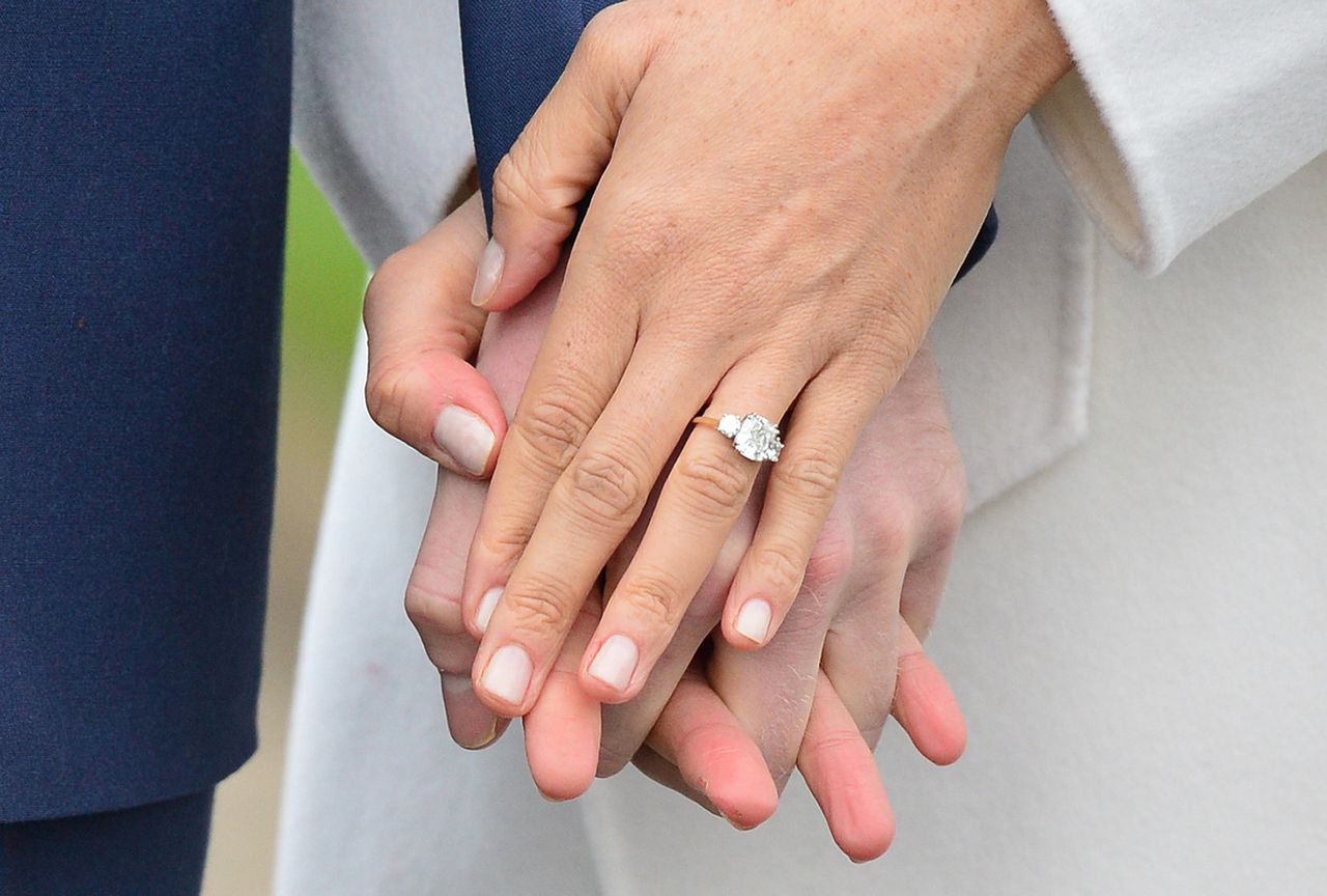 Markle's engagement ring was made using two diamonds from Diana, Princess of Wales' personal collection and a central diamond sourced from Botswana 