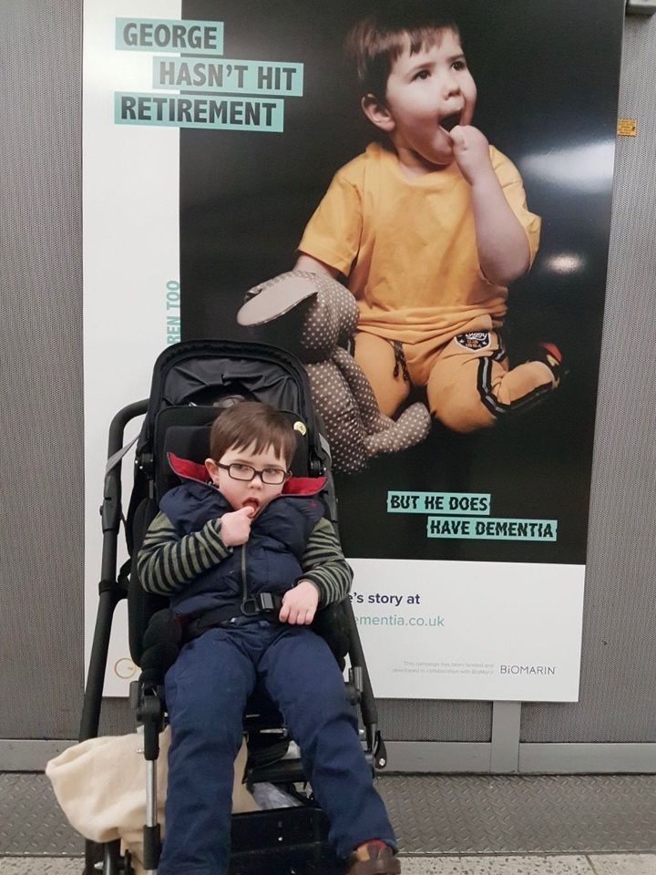 George Young fronted a campaign for national charity Childhood Dementia - called 'Dementia Strikes Children Too' - earlier in 2018 to raise awareness of the fact kids can suffer from the condition. 