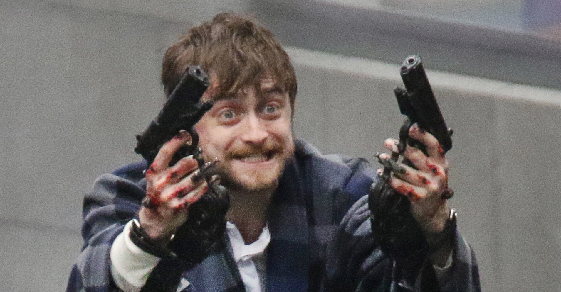 Daniel Radcliffe Appears Tired And Red Faced As He Leaves Theatre