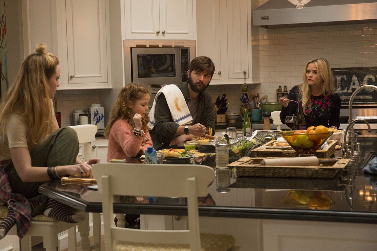 From left, Kathryn Newton, Darby Camp, Adam Scott and Reese Witherspoon on "Big Little Lies."
