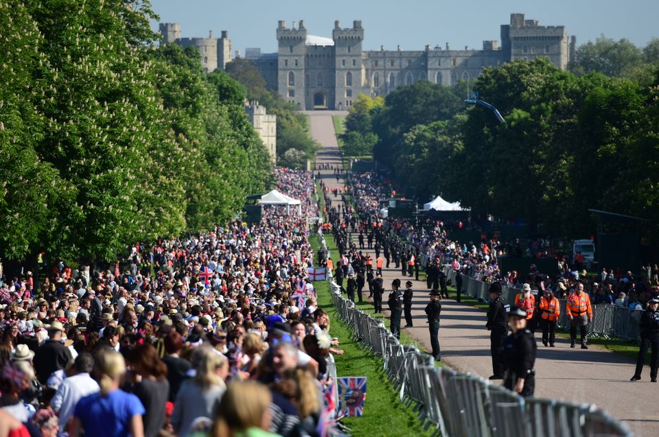 Royal fans lining the Long Walk in Windsor 