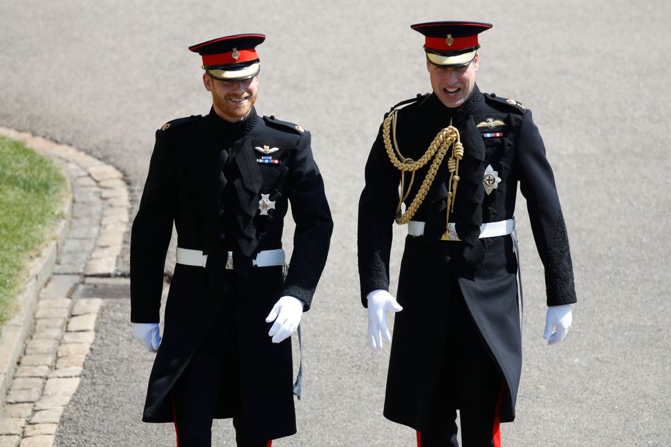 Prince Harry (left) and the Duke of Cambridge 