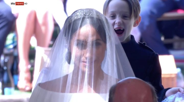 A 7-year-old pageboy at Meghan and Harry's wedding has stolen viewer's hearts 