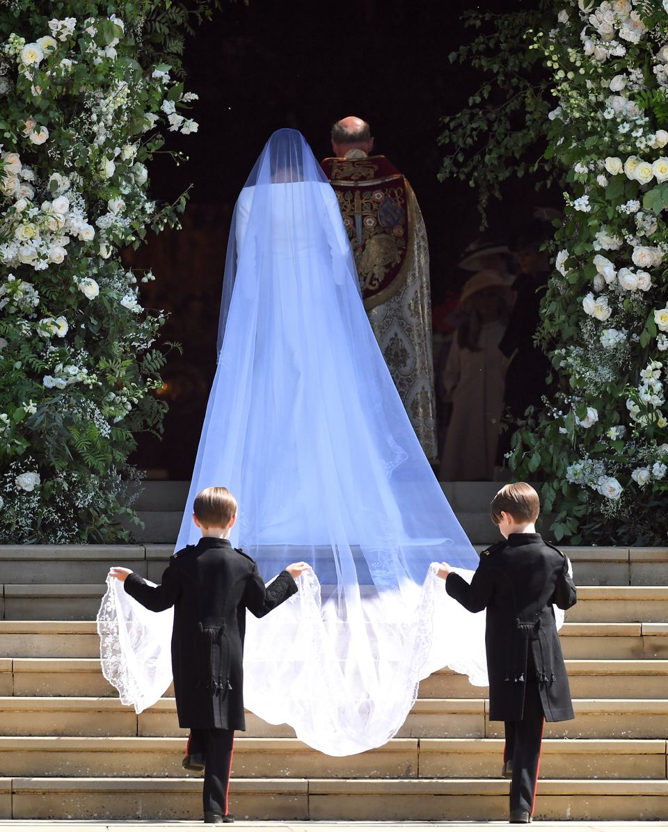 Meghan arriving for the ceremony 