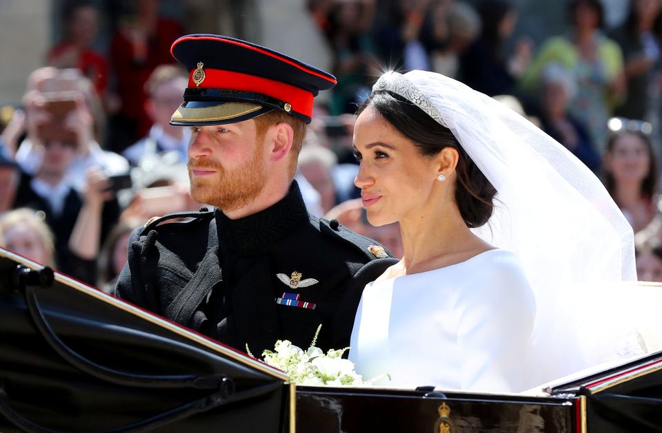 The couple took a tour by horse drawn carriage through Windsor following the ceremony 