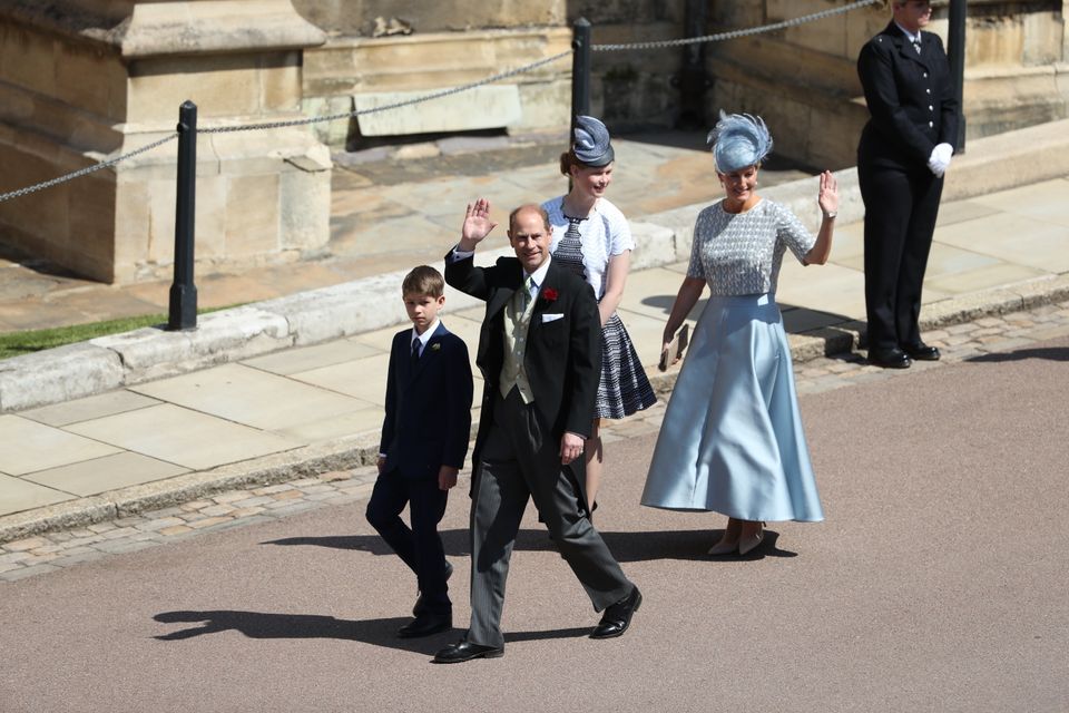 The Earl and Countess of Wessex, James, Viscount Severn and Lady Louise Windsor 