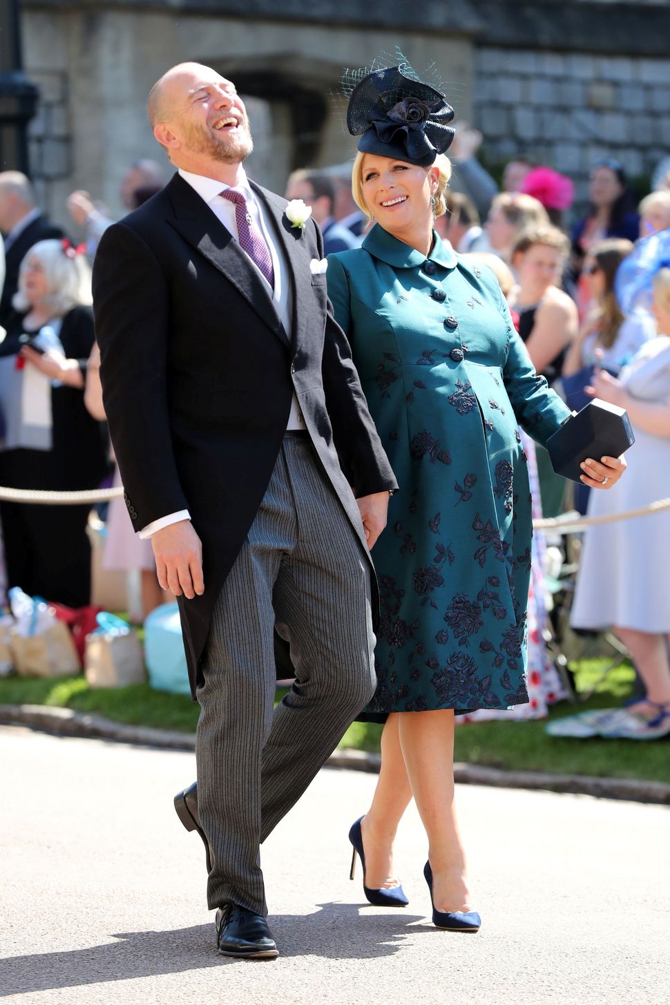 Mike Tindall and heavily pregnant Zara Phillips 