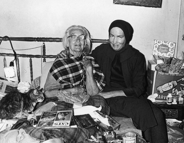 “Big Edie” and “Little Edie” during the filming of “Grey Gardens.”