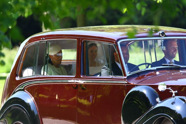 Meghan Markle leaves the Cliveden House Hotel, accompanied by her mother, Ms Doria Ragland.