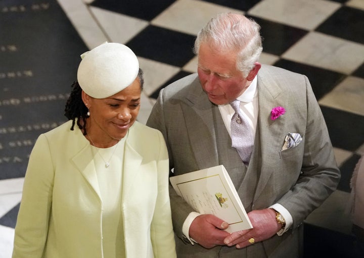 Charles and Ragland exit St. George's Chapel together. They appeared to be chummy, despite having only met a couple of days prior.