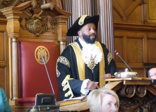 Magid Magid on his first day as lord mayor his ceremonial lord mayor robes 