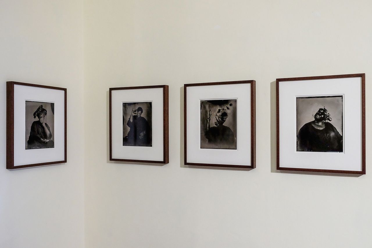 Photographs by artist Khadija Saye at the Diaspora pavilion in Venice, Italy