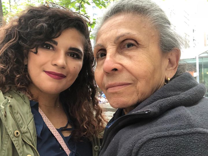 Wandy Felicita Ortiz with her abuela, Carmen.
